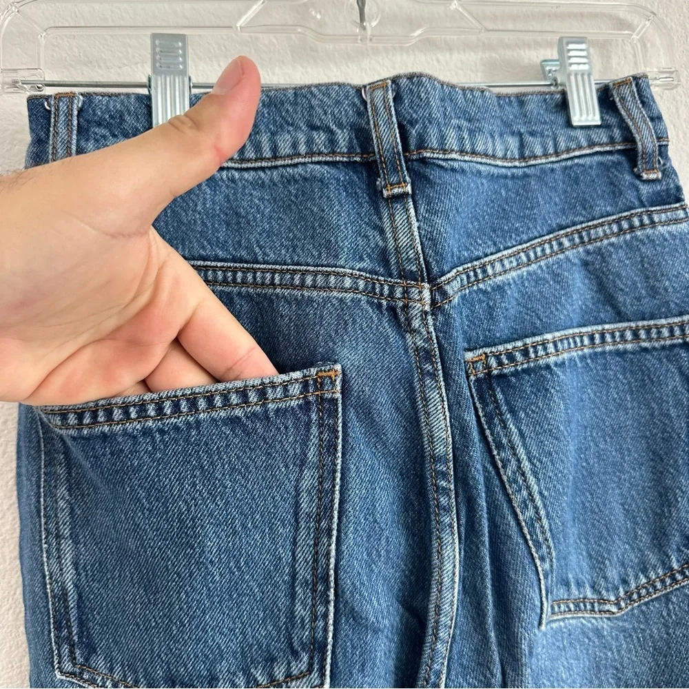 Zara Wide Leg Blue Denim Jeans Size: 2